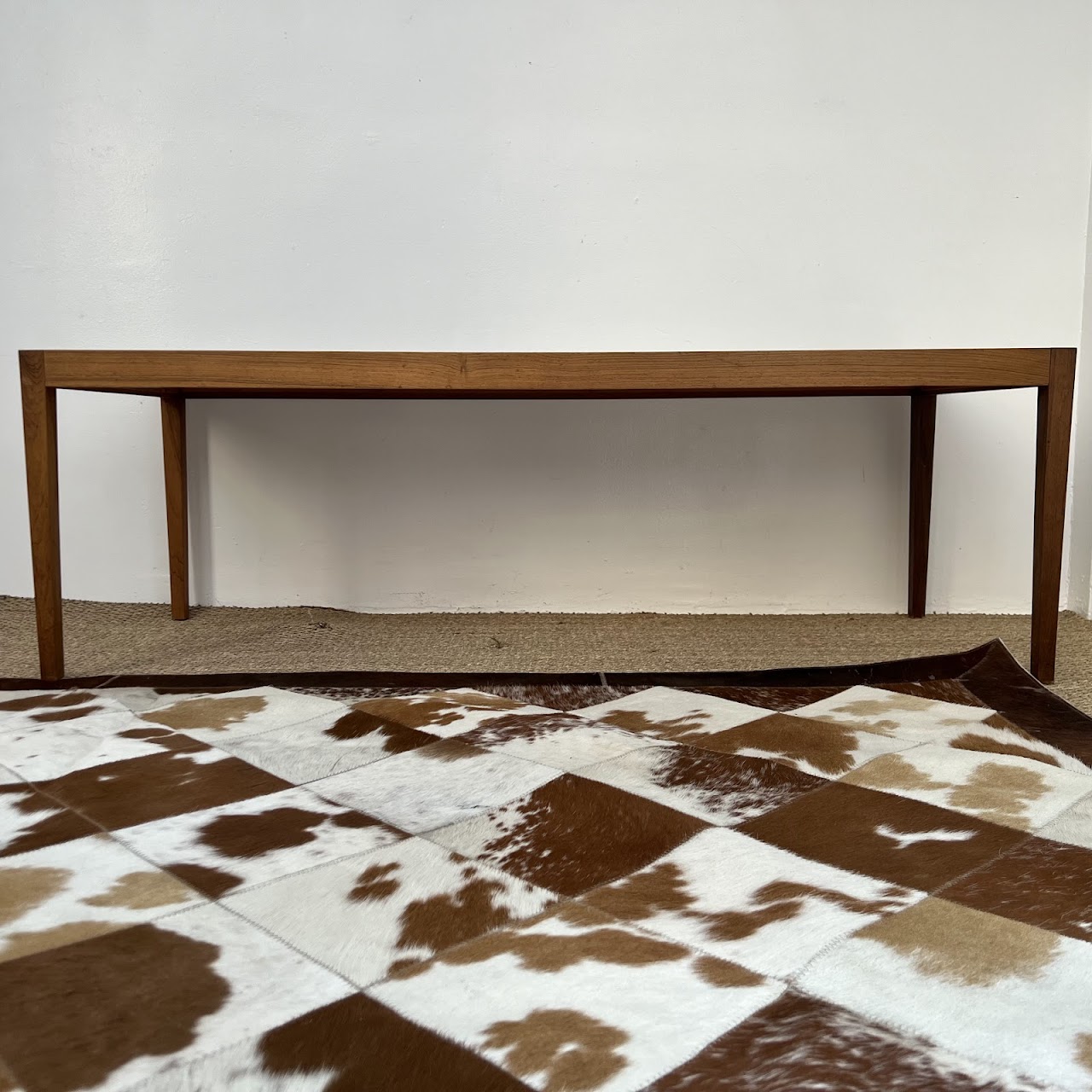 Mid-Century Modern Rosewood Ceramic Tile Top Coffee Table