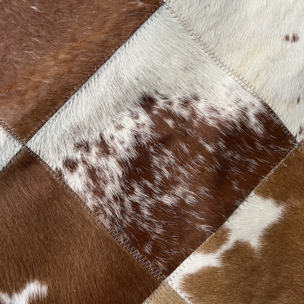 Cowhide Patchwork Area Rug