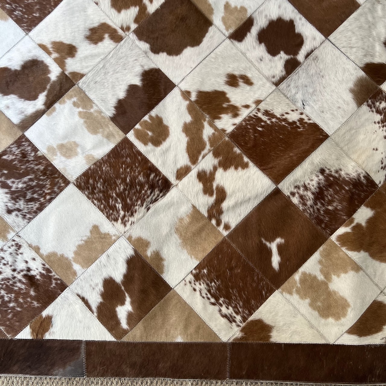 Cowhide Patchwork Area Rug