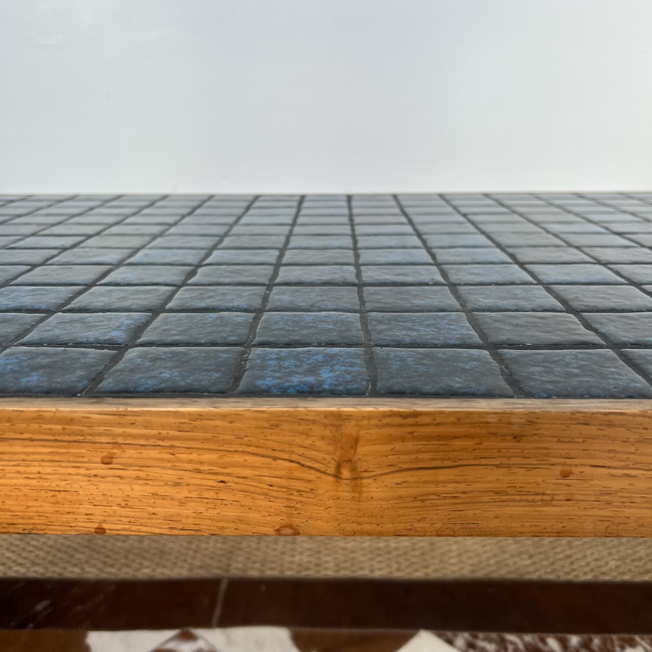 Mid-Century Modern Rosewood Ceramic Tile Top Coffee Table