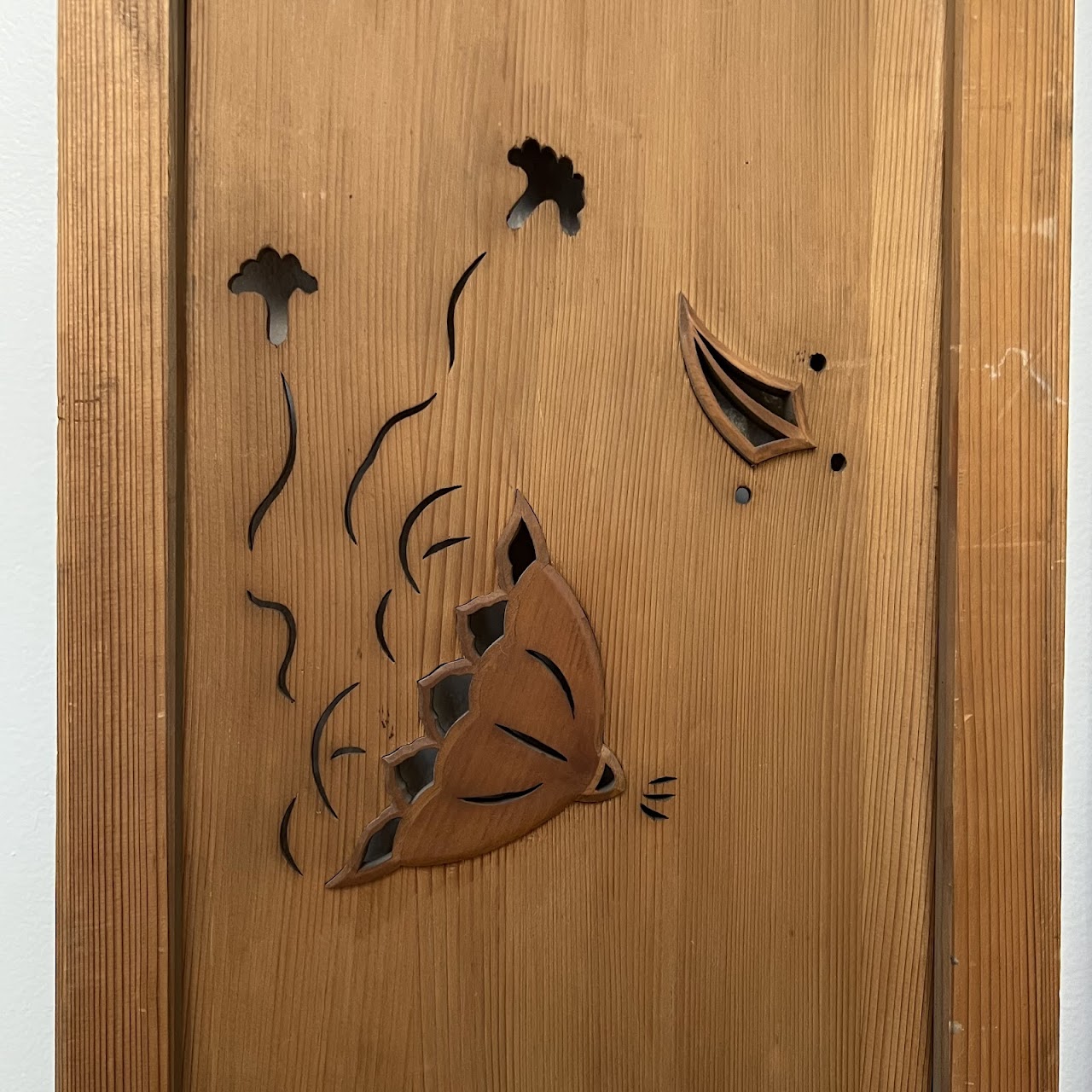 Japanese Inlaid and Pierced Spruce Panel Pair