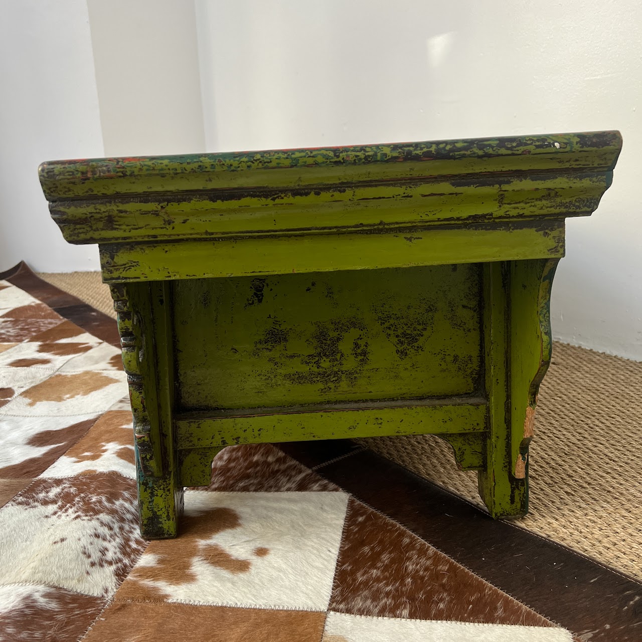 Lacquered and Hand-Painted Low Altar Table