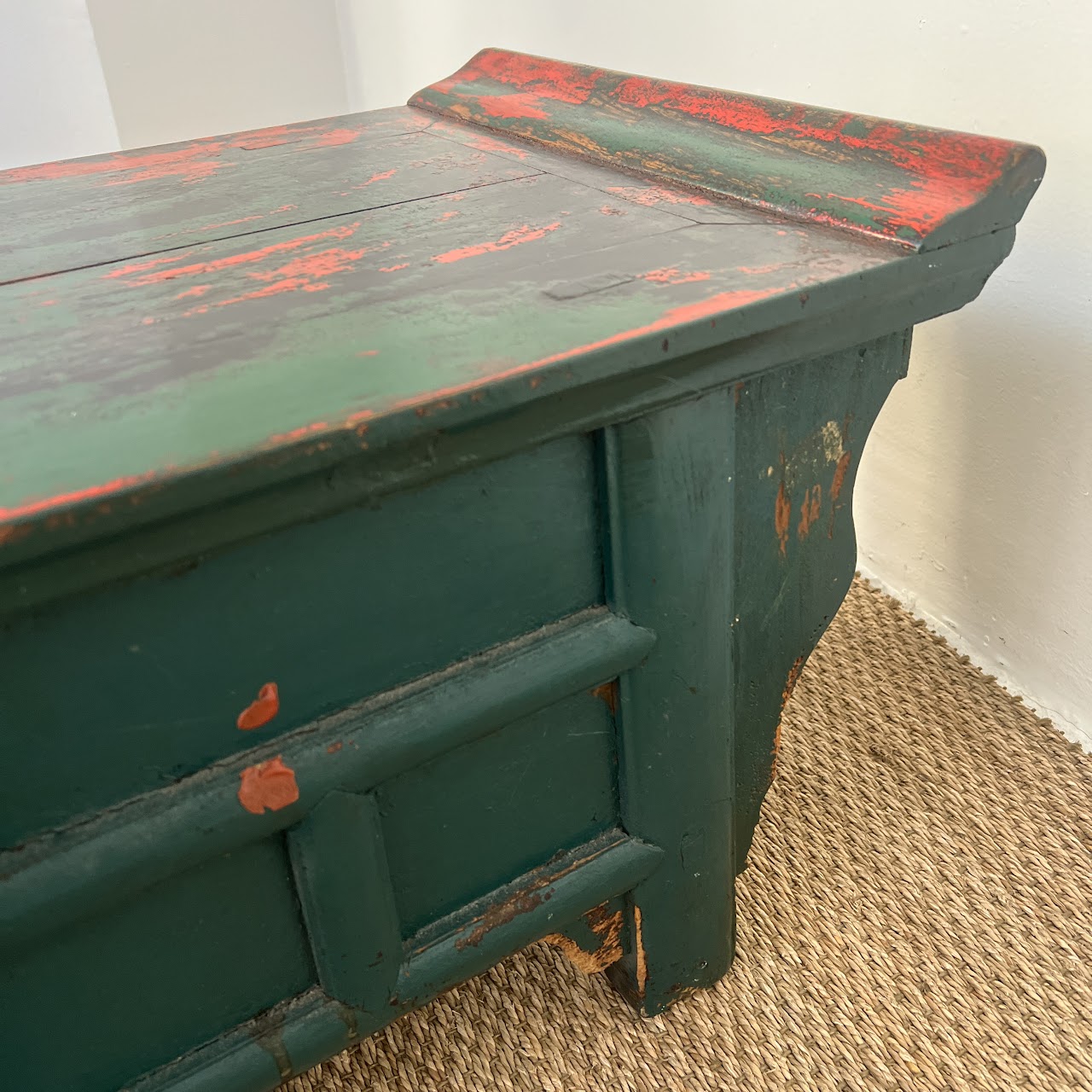 Lacquered and Hand-Painted Low Altar Table