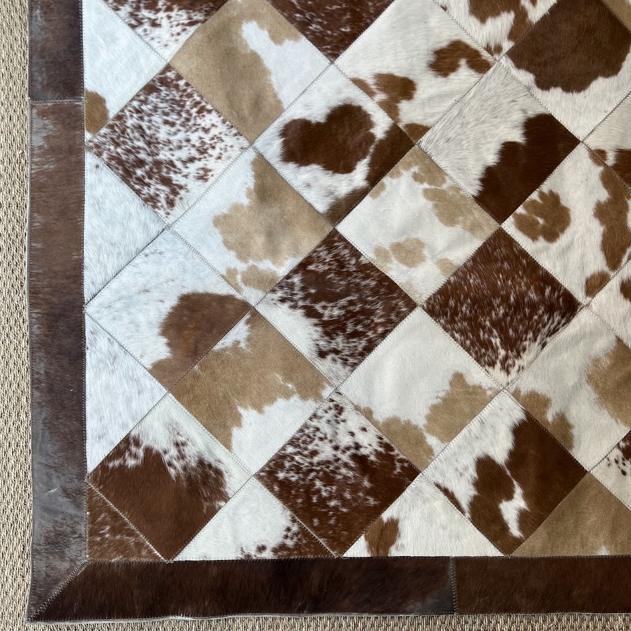 Cowhide Patchwork Area Rug