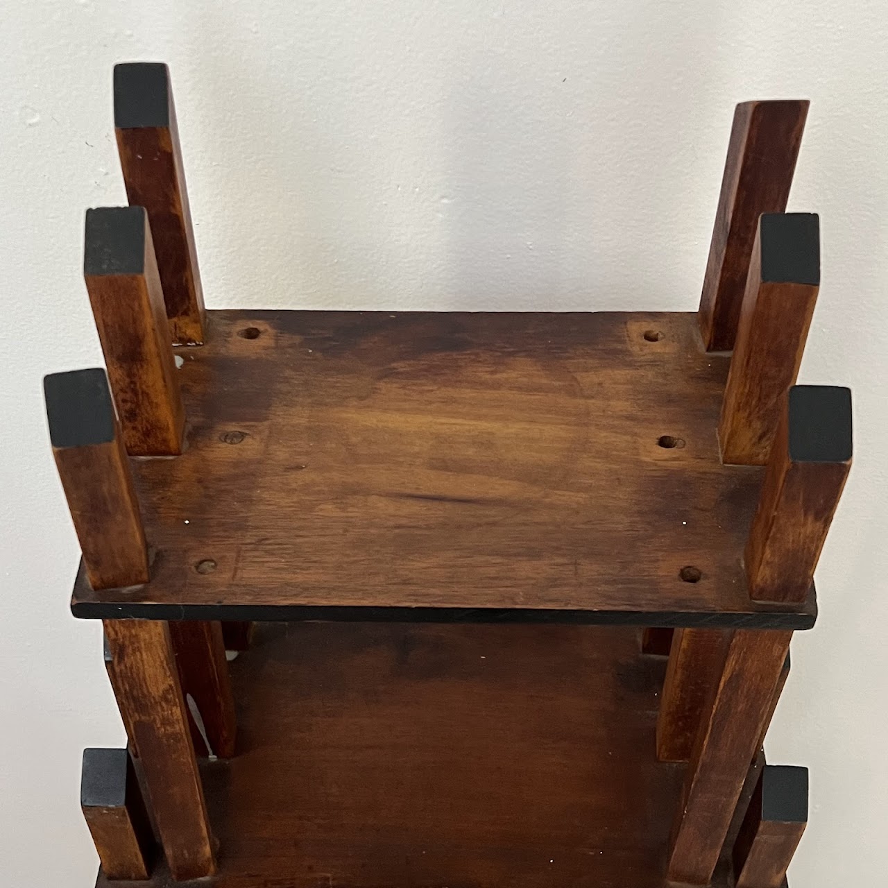 Tiered Vintage Wooden Plant Stand