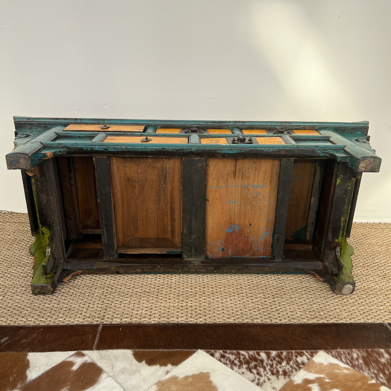 Lacquered and Hand-Painted Low Altar Table