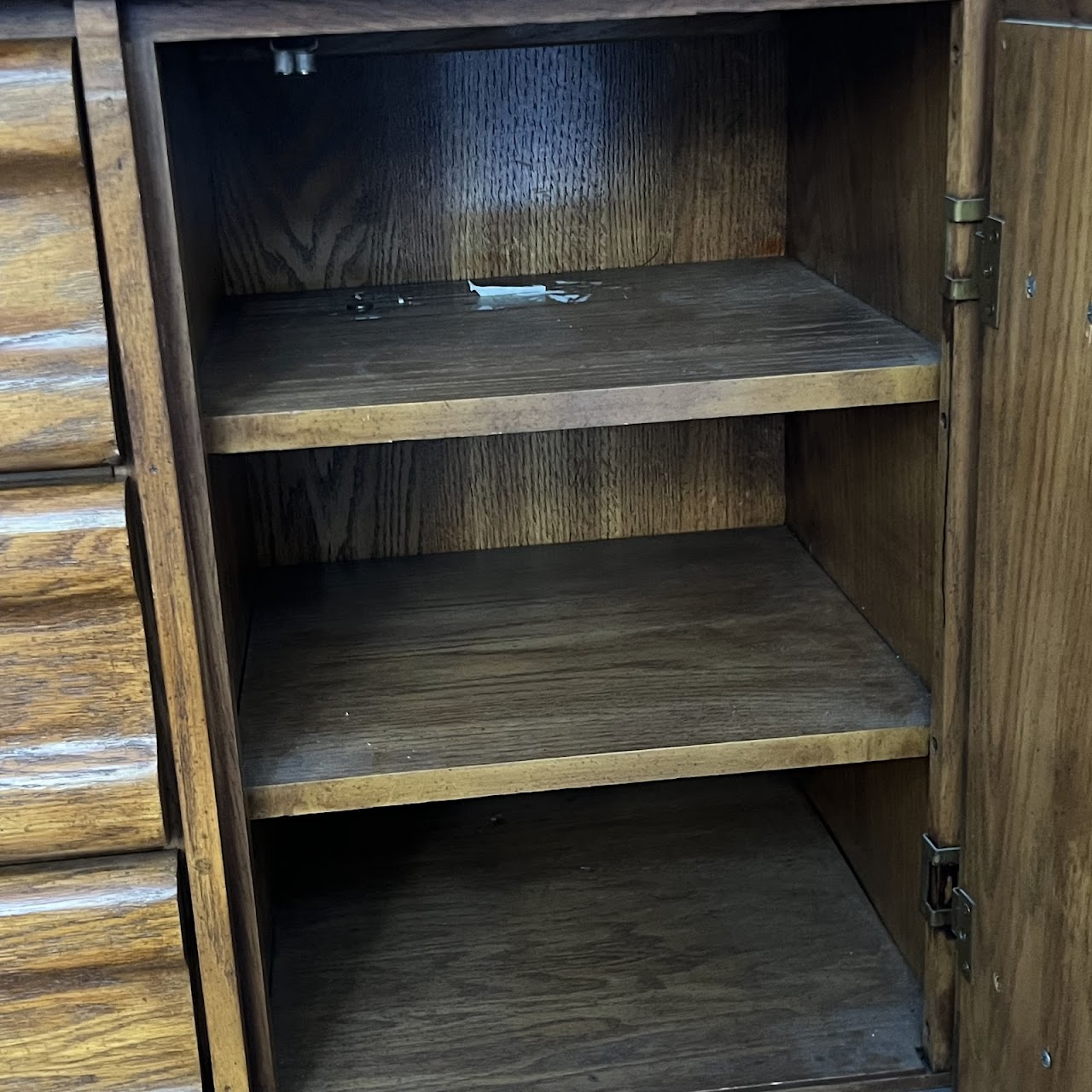 Brutalist Mid-Century Oak Dresser