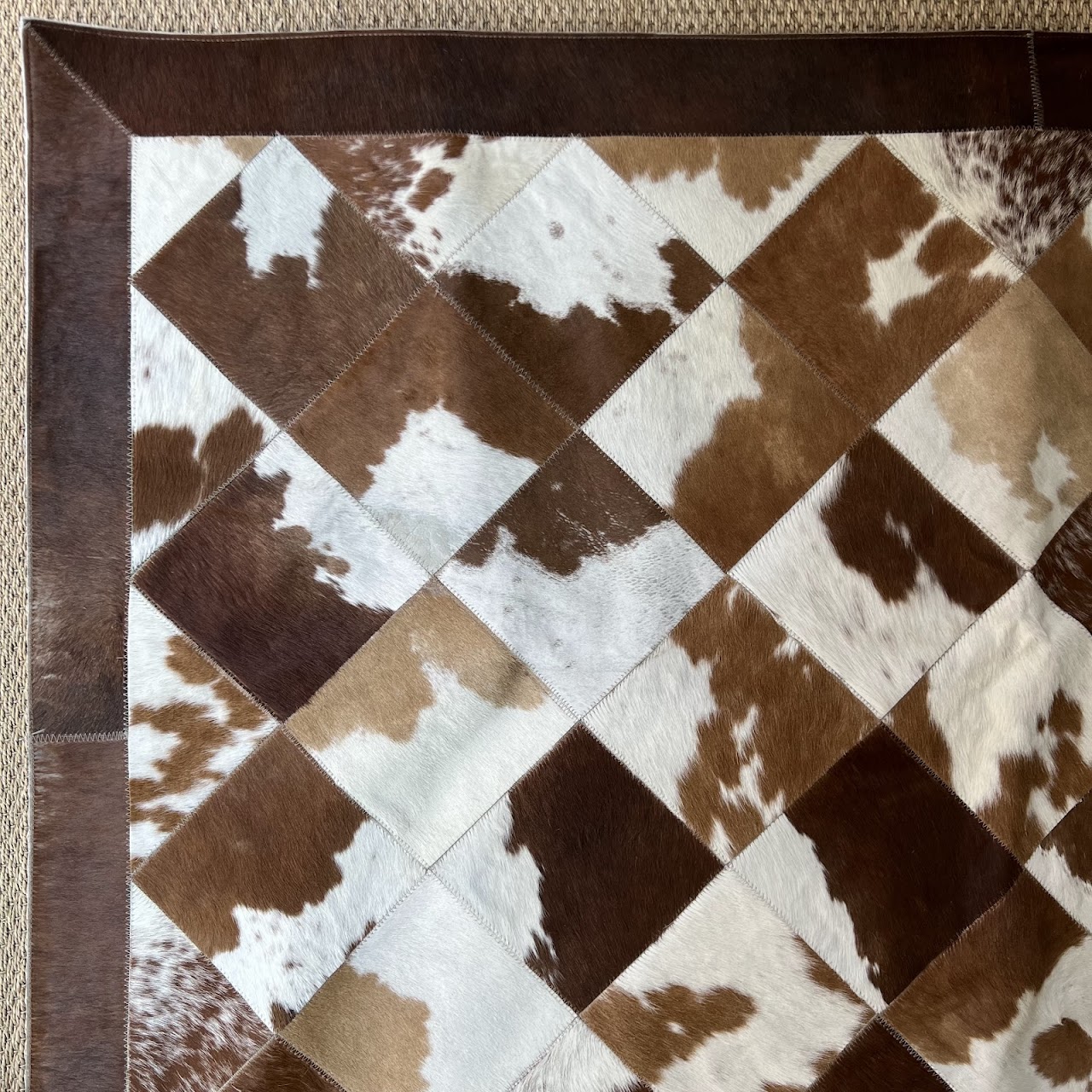 Cowhide Patchwork Area Rug