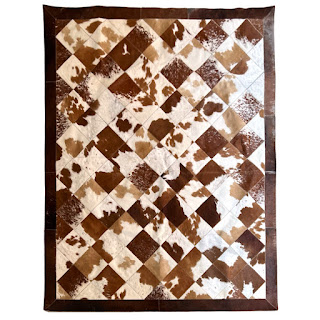 Cowhide Patchwork Area Rug