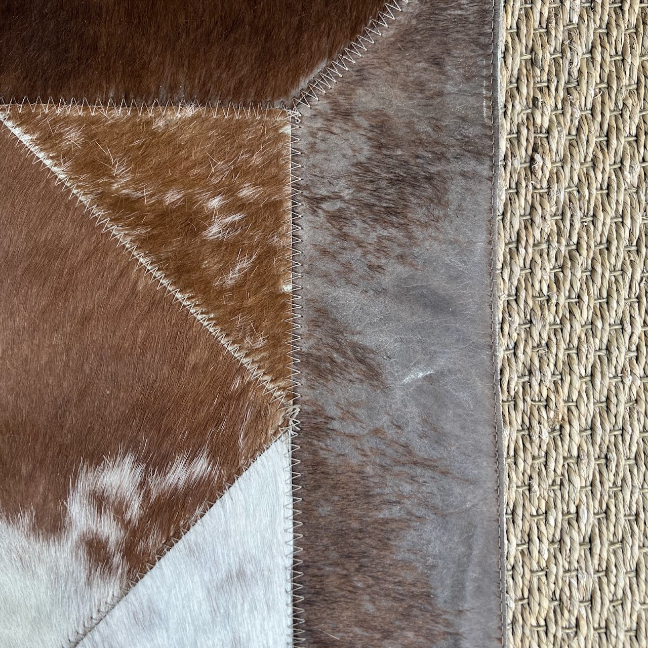 Cowhide Patchwork Area Rug