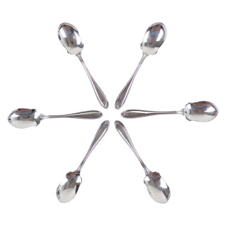 Sterling Silver Sorbet Spoon Set of Six