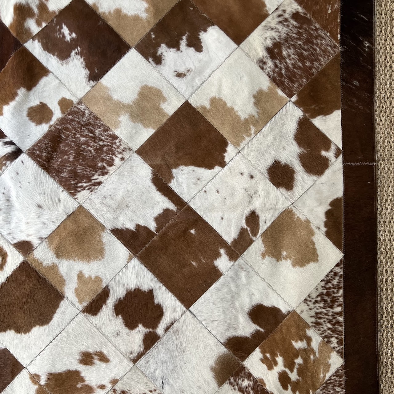 Cowhide Patchwork Area Rug