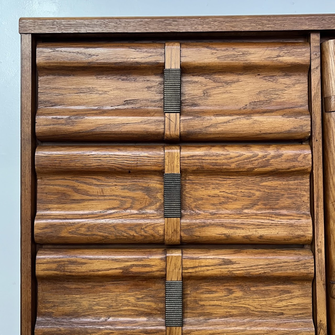 Brutalist Mid-Century Oak Dresser