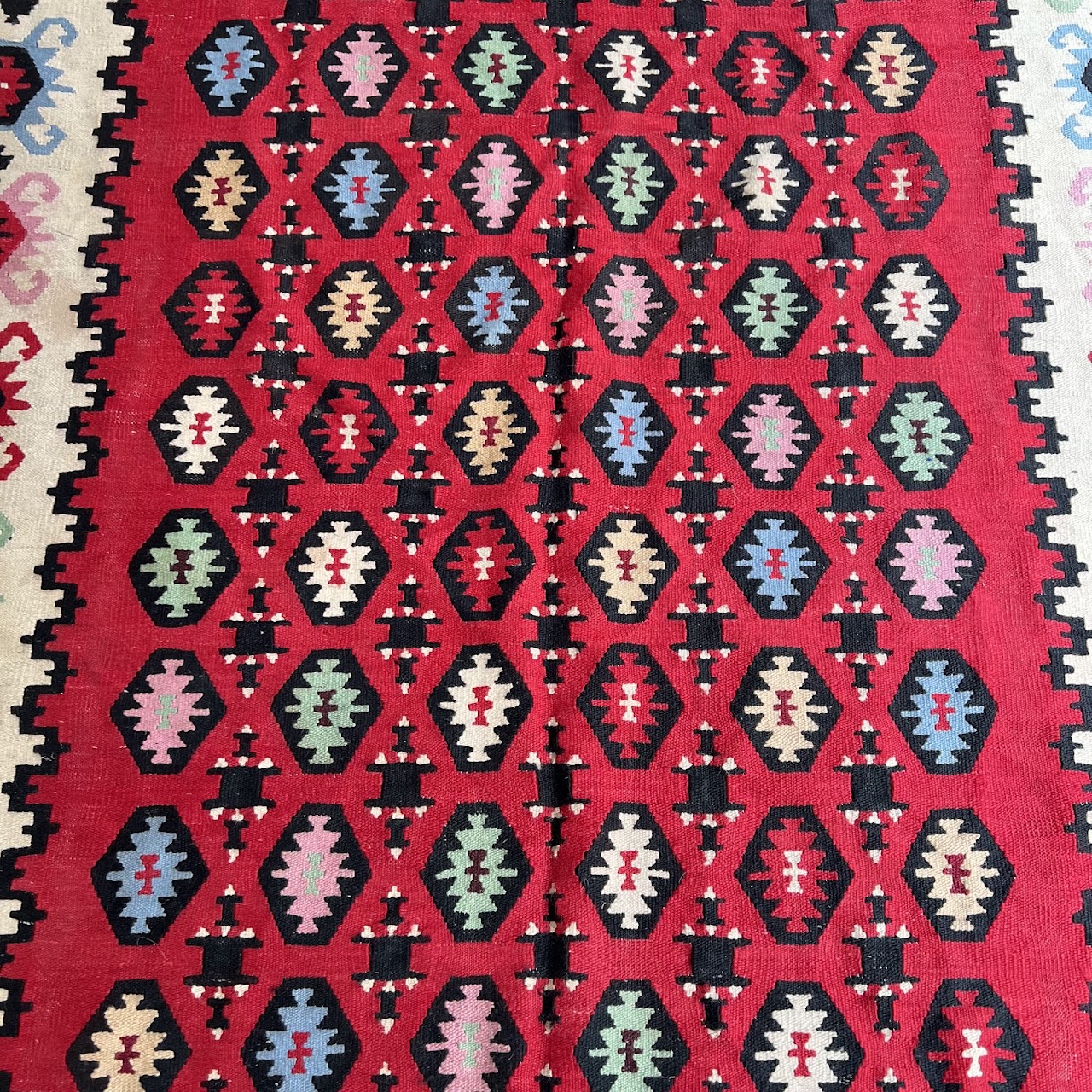 Turkish Wool Kilim Area Rug