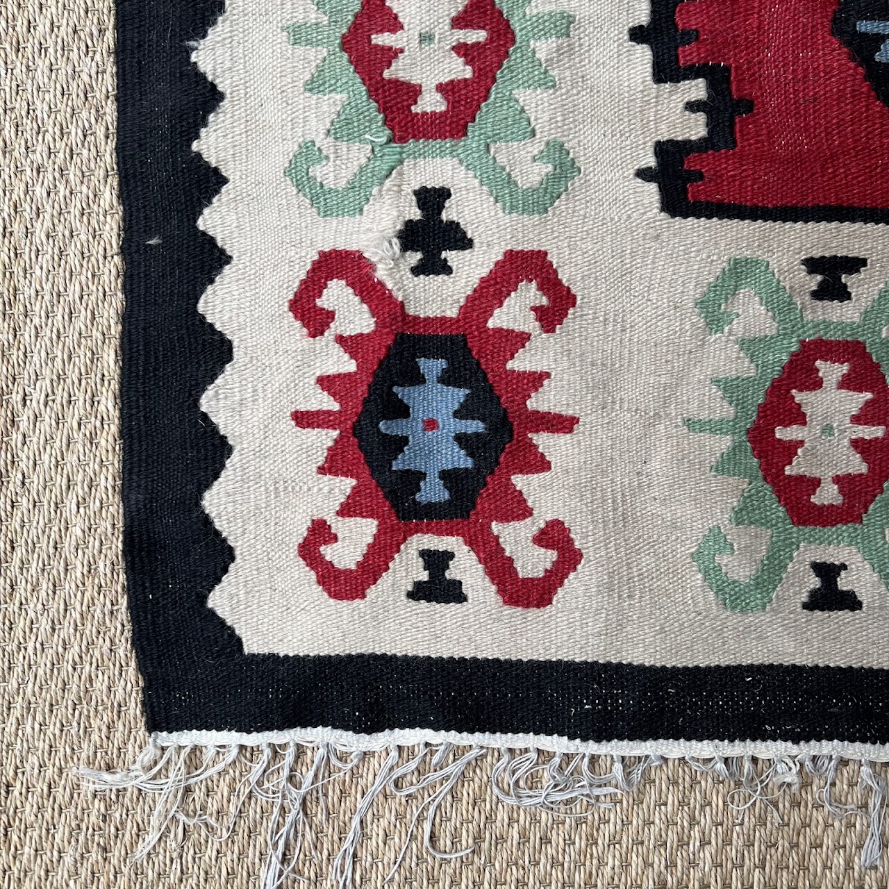 Turkish Wool Kilim Area Rug