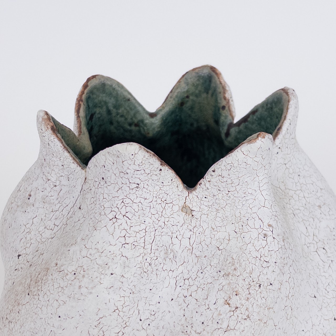 Ceramic Spiral Blossom Vase by Yumiko Kuga