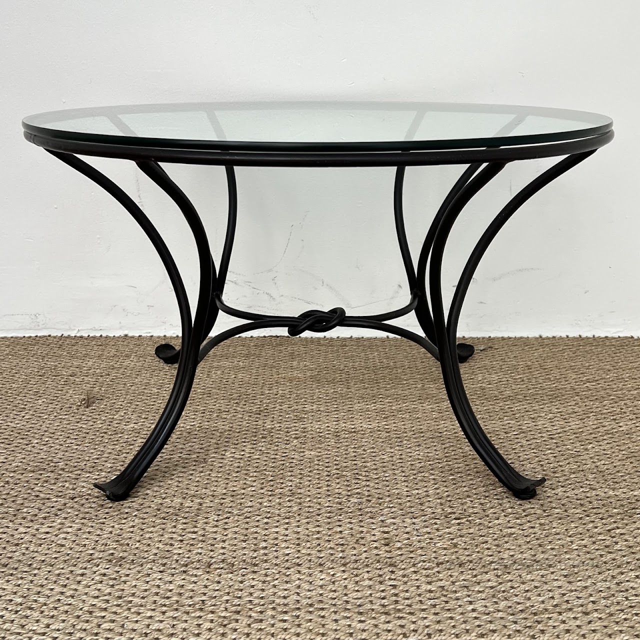 Wrought Iron and Plate Glass Cocktail Table