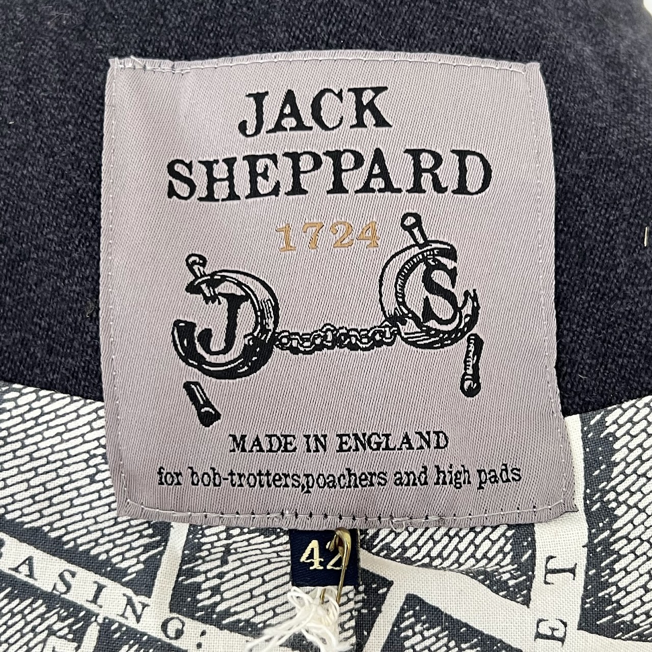 Jack Sheppard NEW English Velvet Trimmed Wool Overcoat