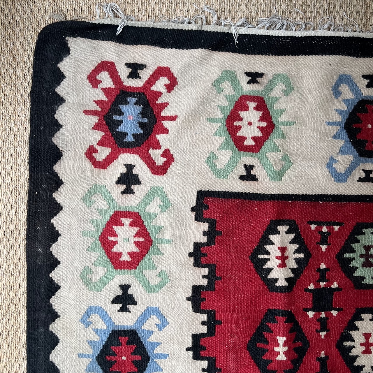 Turkish Wool Kilim Area Rug