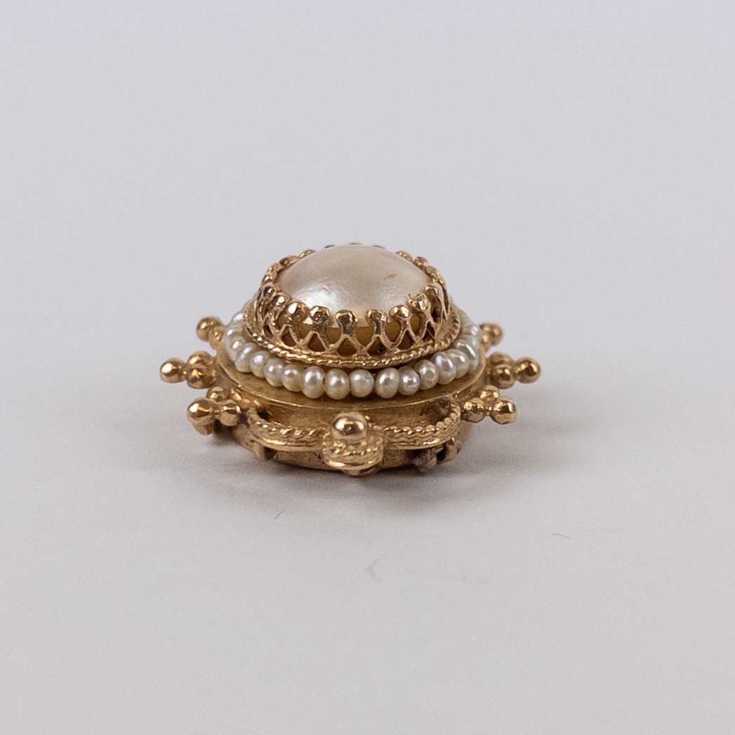 14K Gold and Pearl Clasp