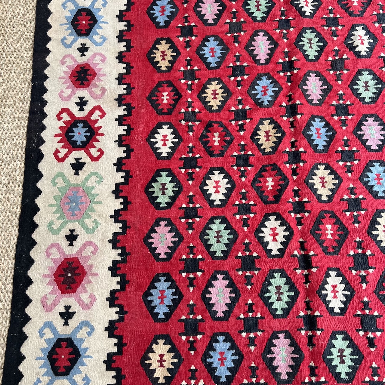 Turkish Wool Kilim Area Rug