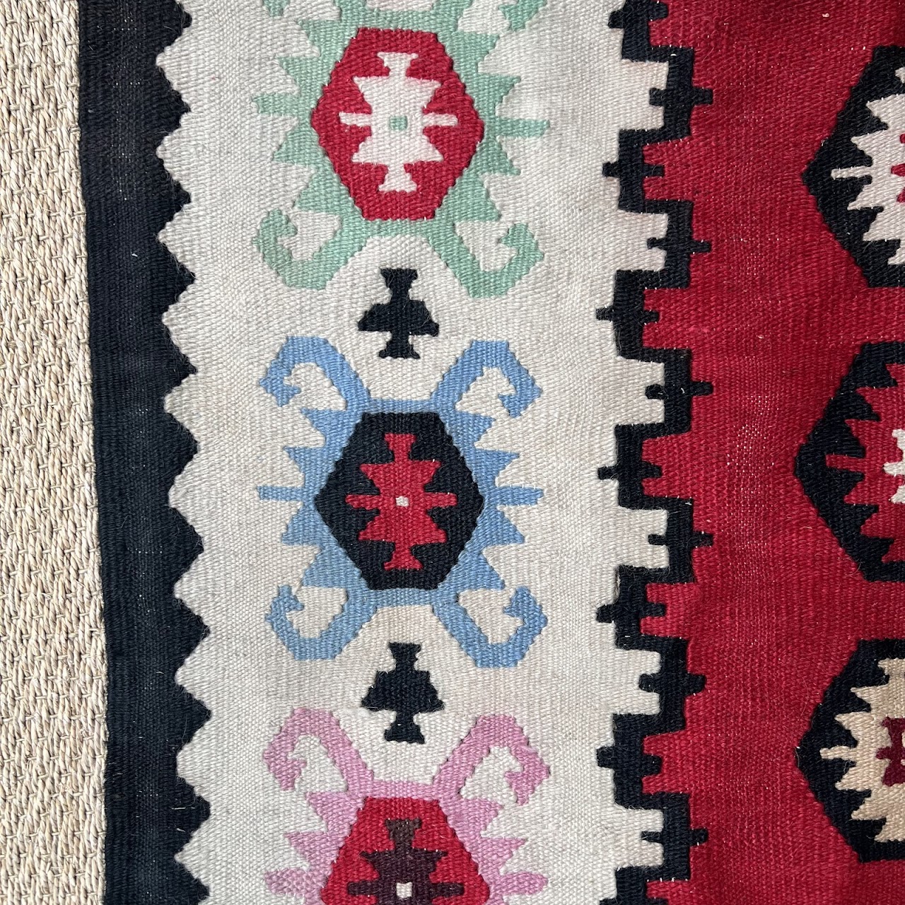 Turkish Wool Kilim Area Rug