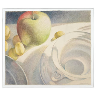 Gretchen Mayo 'Shared Lives XVI' Signed Still Life Colored Pencil Drawing