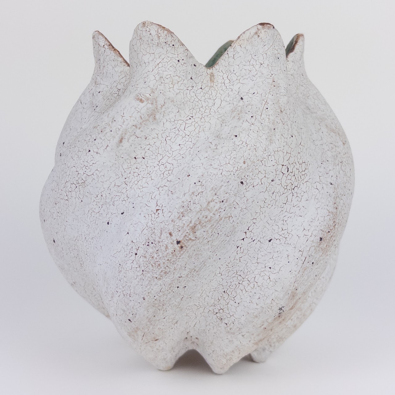 Ceramic Spiral Blossom Vase by Yumiko Kuga