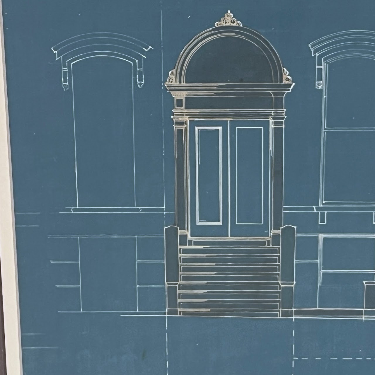 Brooklyn Brownstone Facade Alteration Vintage Architectural Blueprint