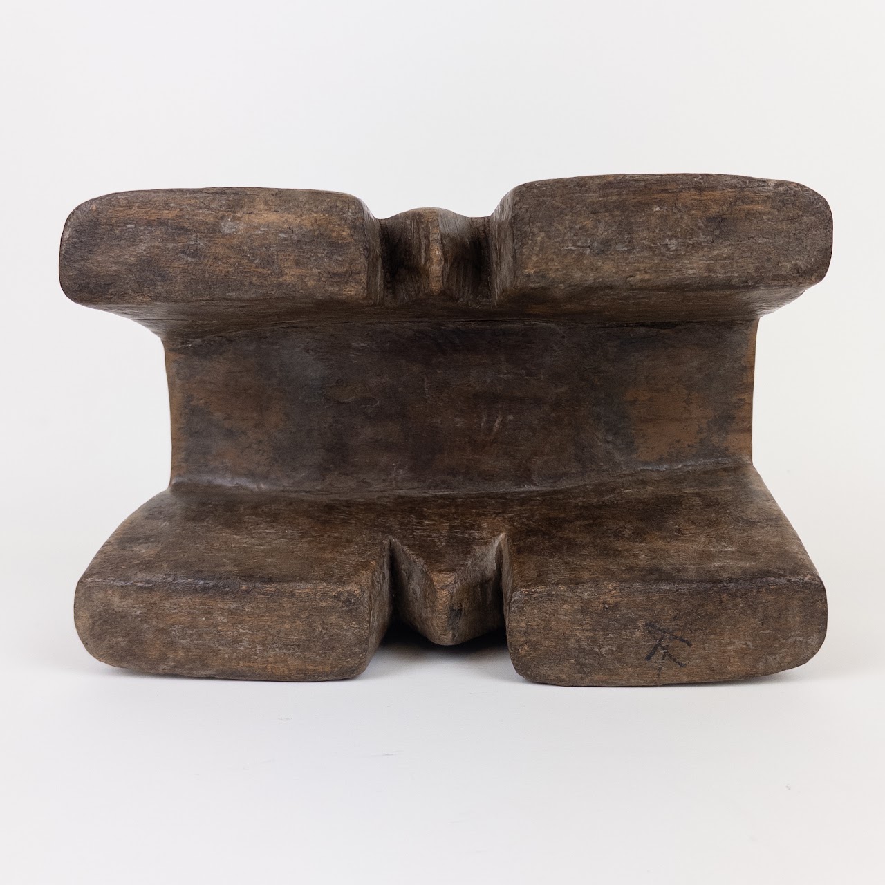 Carved Wooden African Headrest Trio