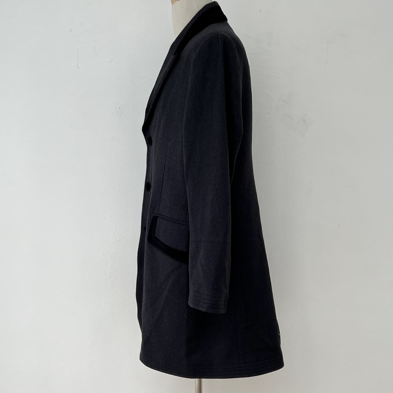 Jack Sheppard NEW English Velvet Trimmed Wool Overcoat