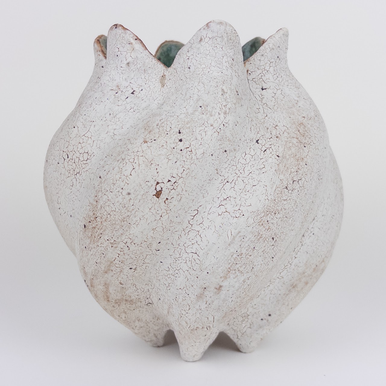 Ceramic Spiral Blossom Vase by Yumiko Kuga