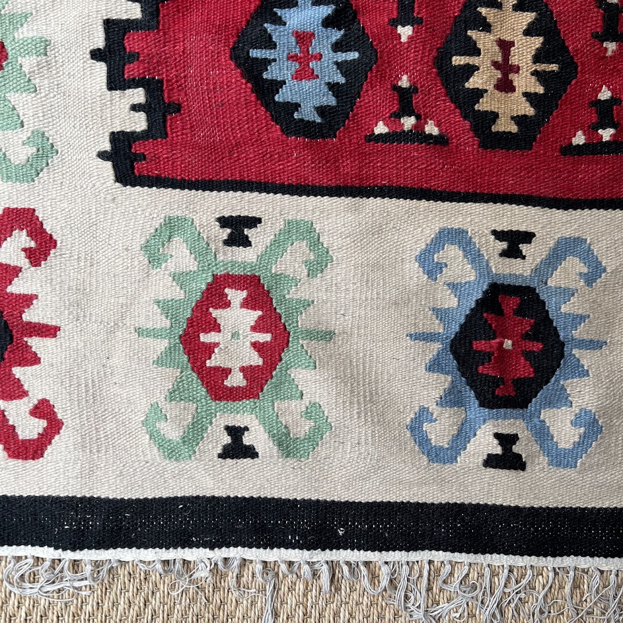 Turkish Wool Kilim Area Rug