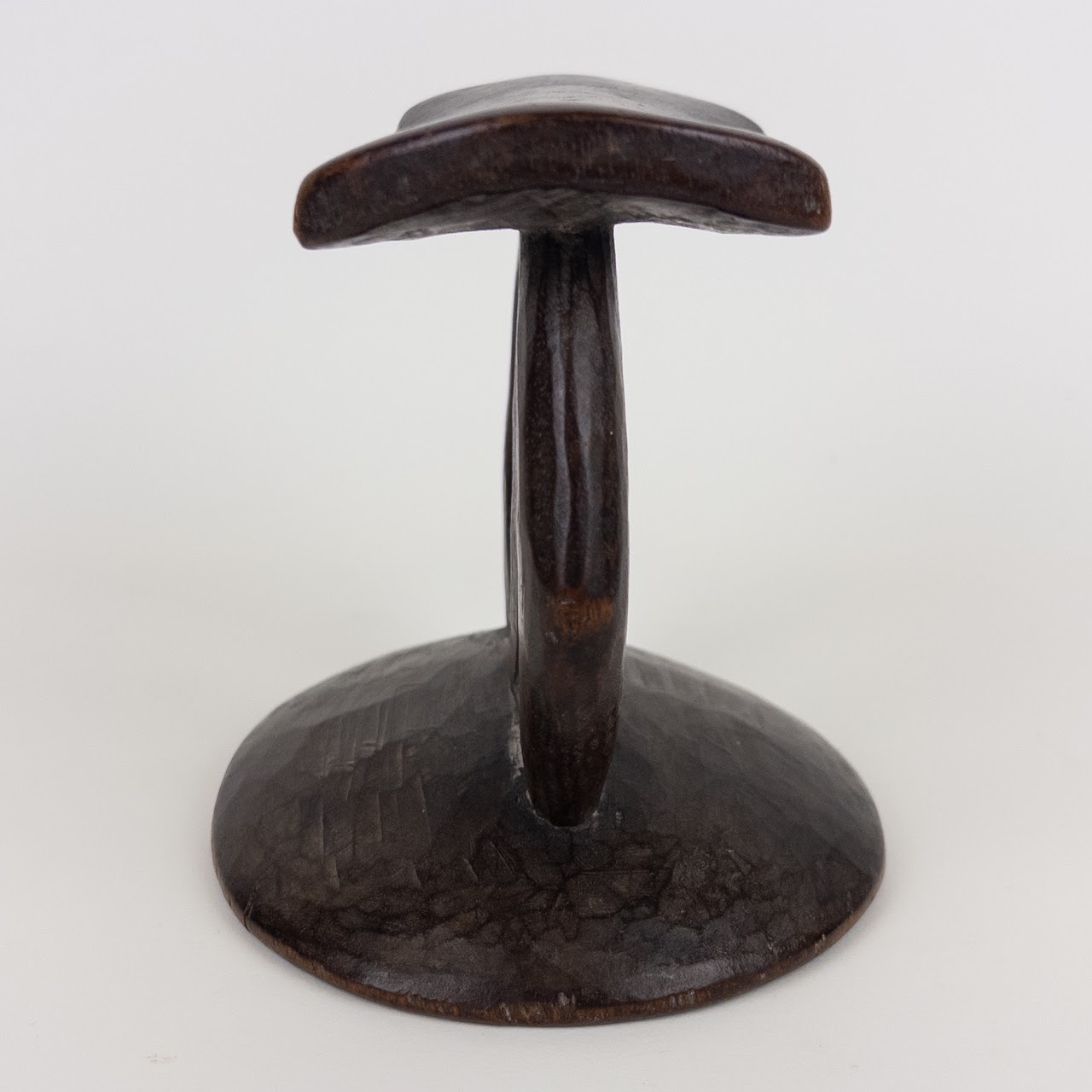 Carved Wooden African Headrest Trio