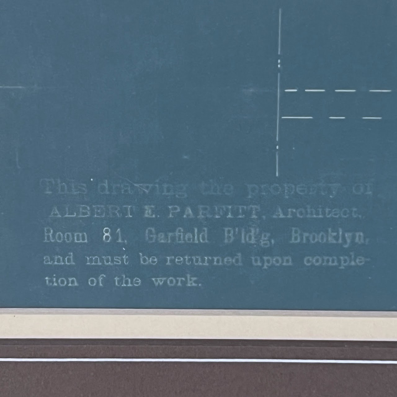 Brooklyn Brownstone Facade Alteration Vintage Architectural Blueprint