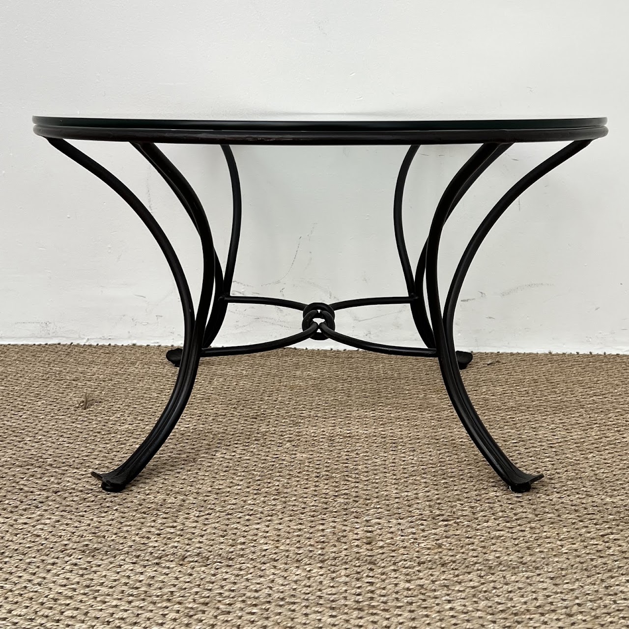 Wrought Iron and Plate Glass Cocktail Table