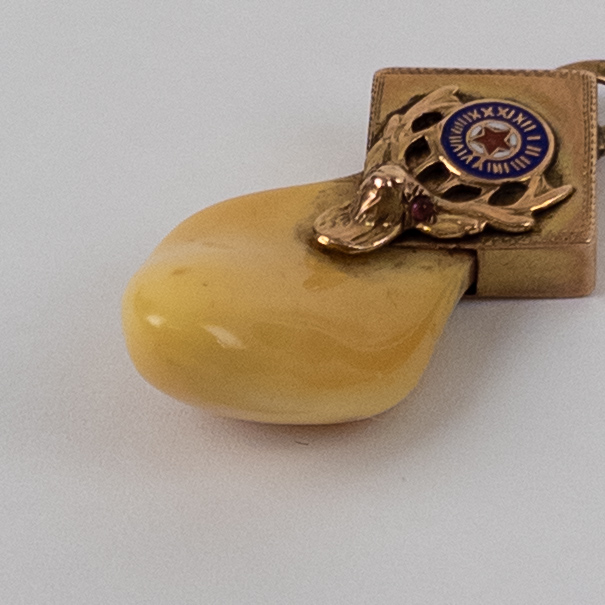 10K Gold Elk Tooth Elks Lodge Member Pendant