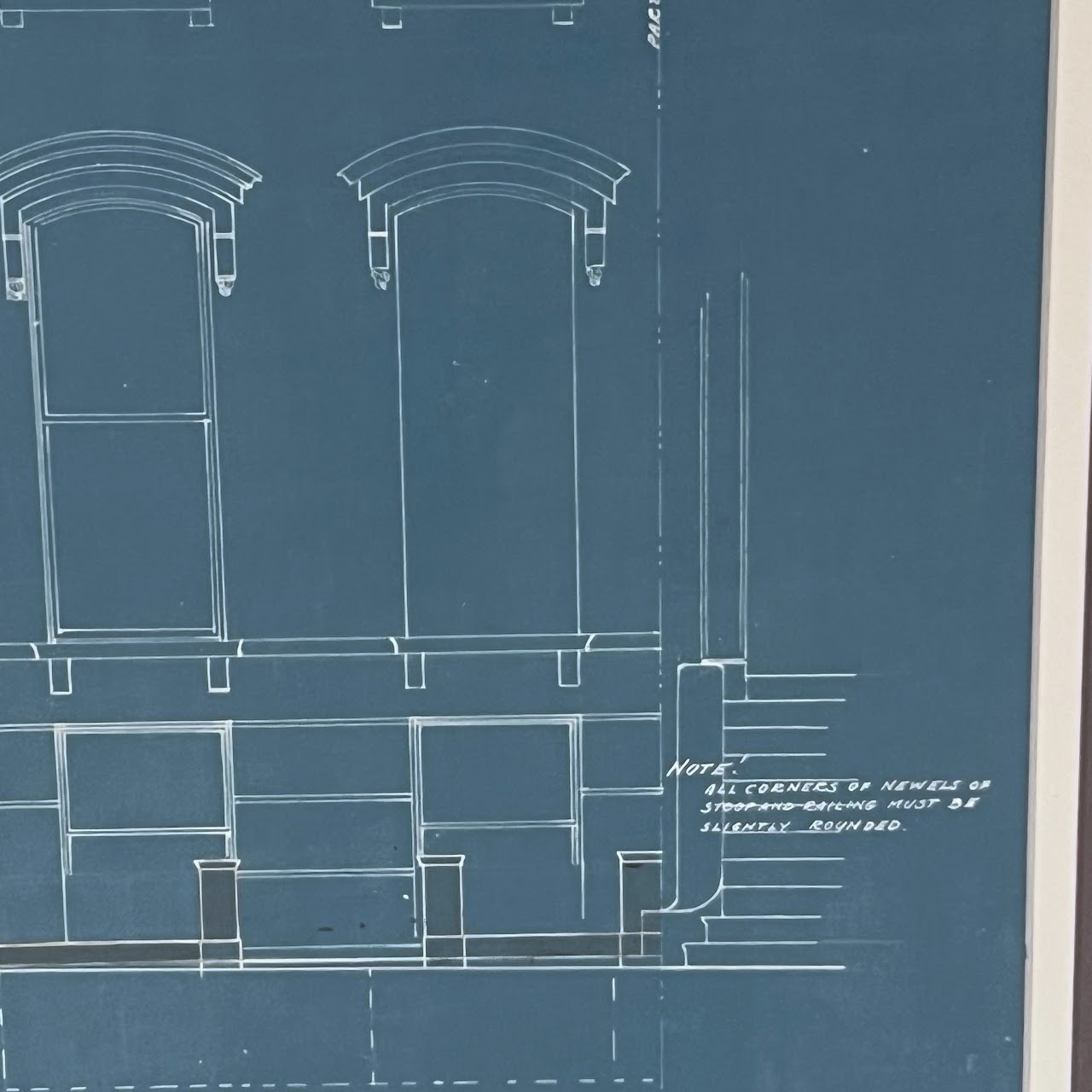 Brooklyn Brownstone Facade Alteration Vintage Architectural Blueprint