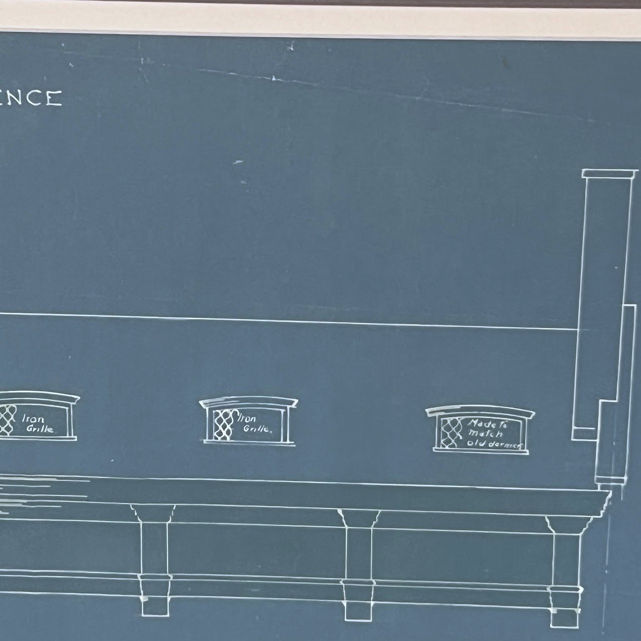 Brooklyn Brownstone Facade Alteration Vintage Architectural Blueprint