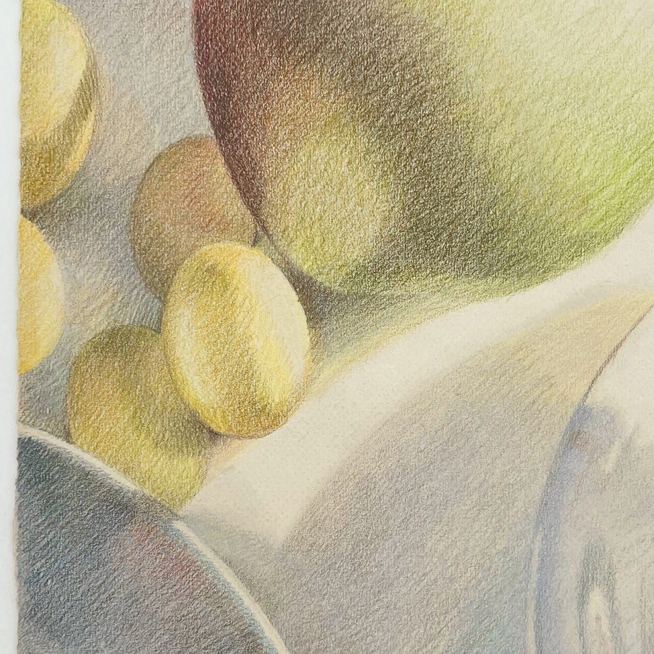 Gretchen Mayo 'Shared Lives XVI' Signed Still Life Colored Pencil Drawing