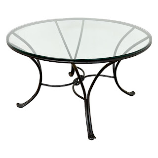 Wrought Iron and Plate Glass Cocktail Table