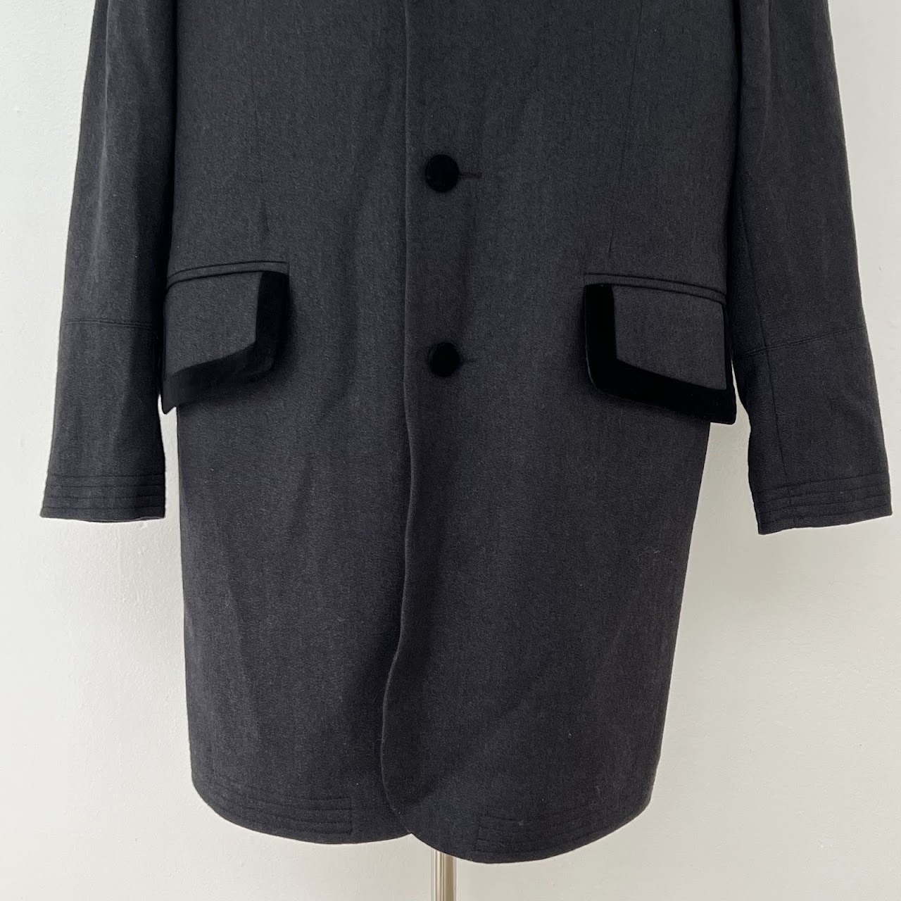 Jack Sheppard NEW English Velvet Trimmed Wool Overcoat