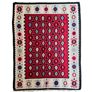 Turkish Wool Kilim Area Rug