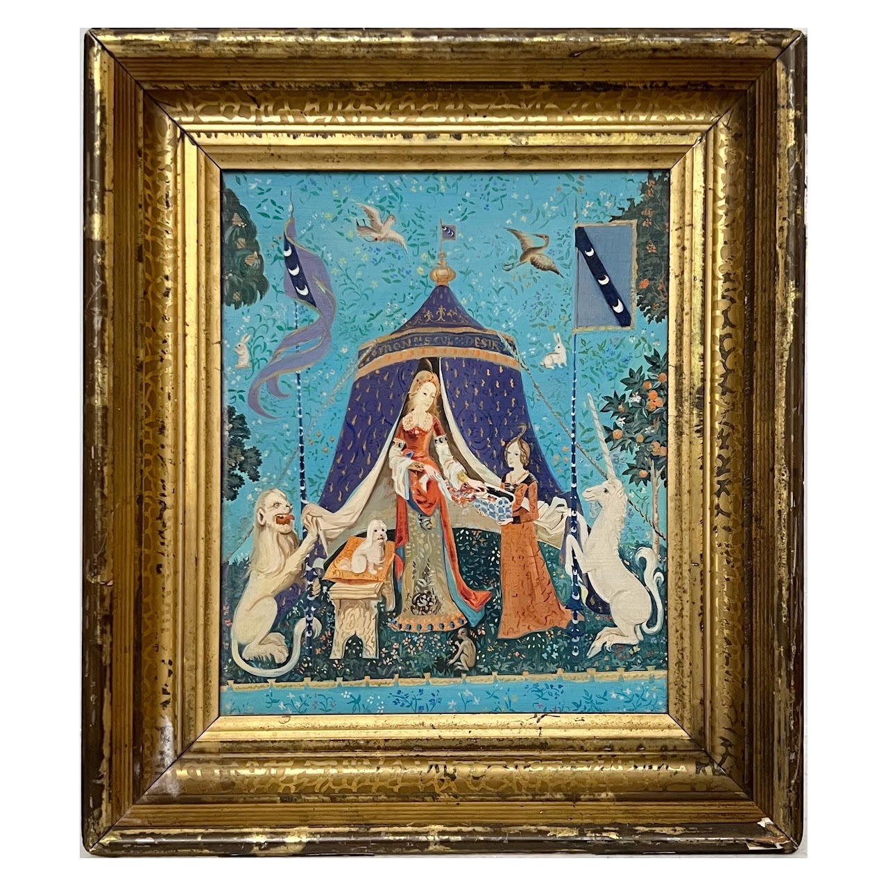 Unicorn Tapestry Oil Painting