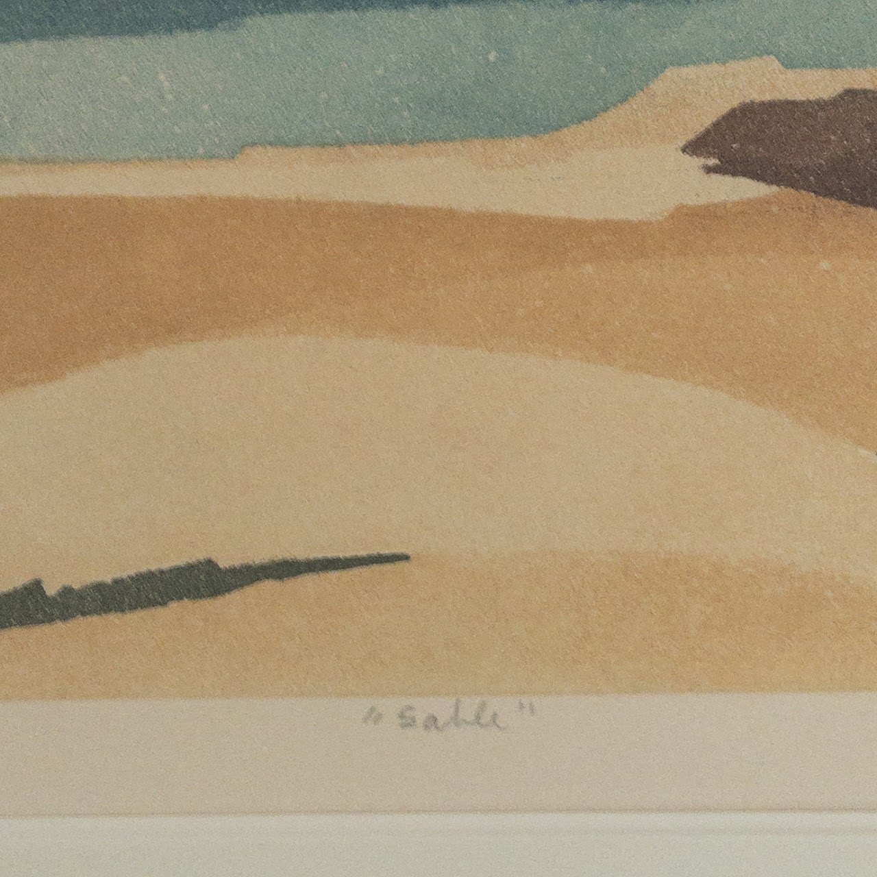 Gaby Edrei 'Sable' Signed Landscape Aquatint Etching