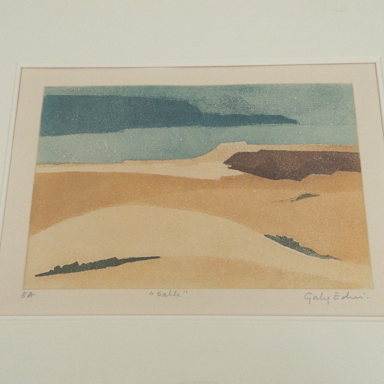 Gaby Edrei 'Sable' Signed Landscape Aquatint Etching