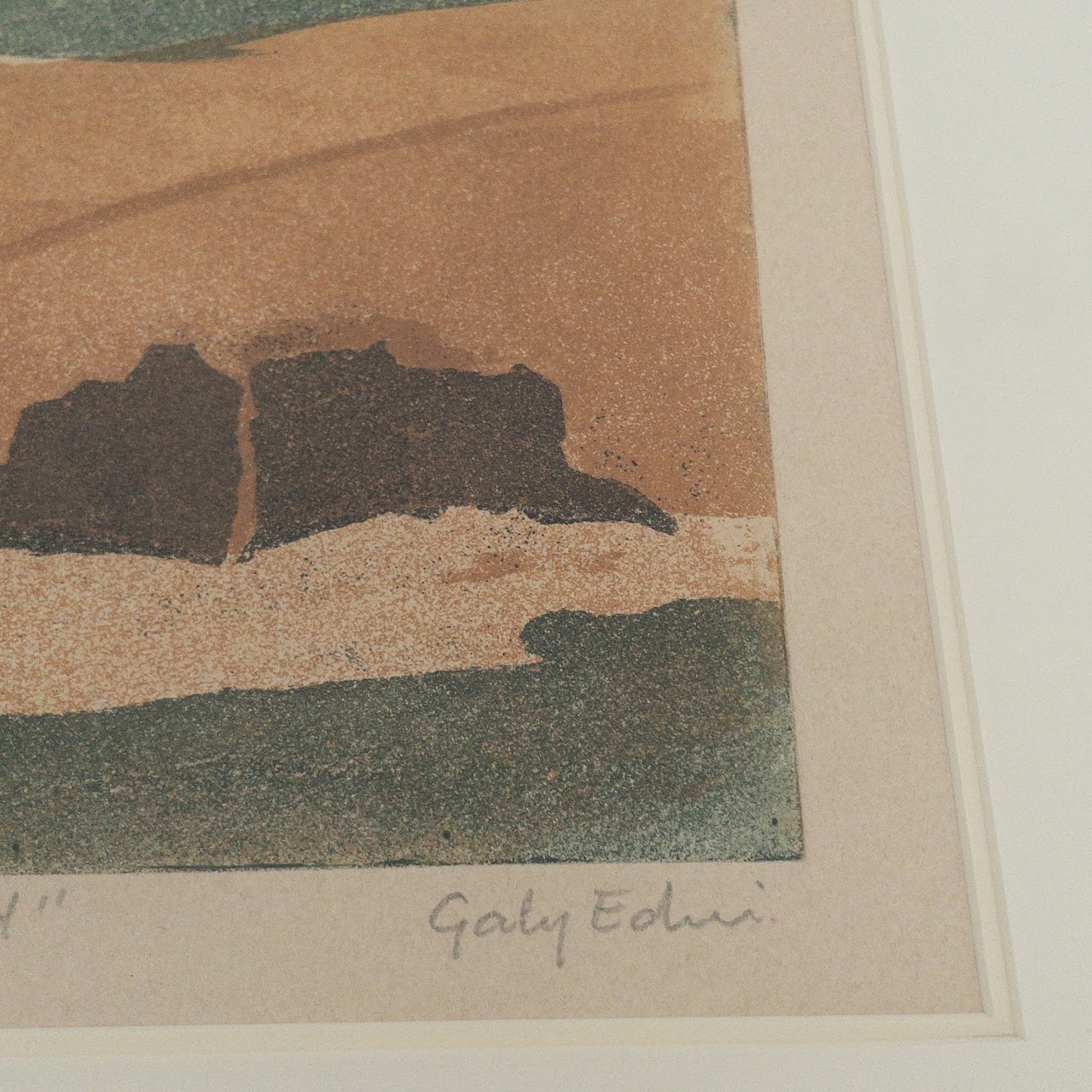 Gaby Edrei 'Sable Chaud' Signed Landscape Aquatint Etching