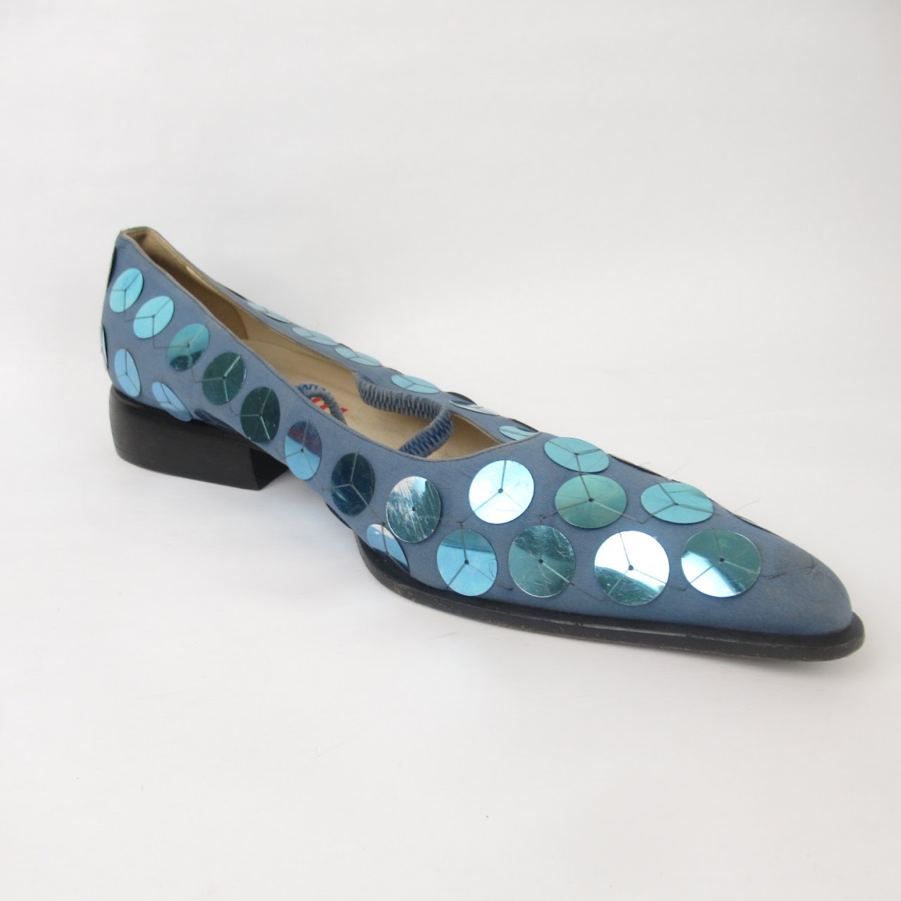 Miu Miu Blue Sequin Shoes