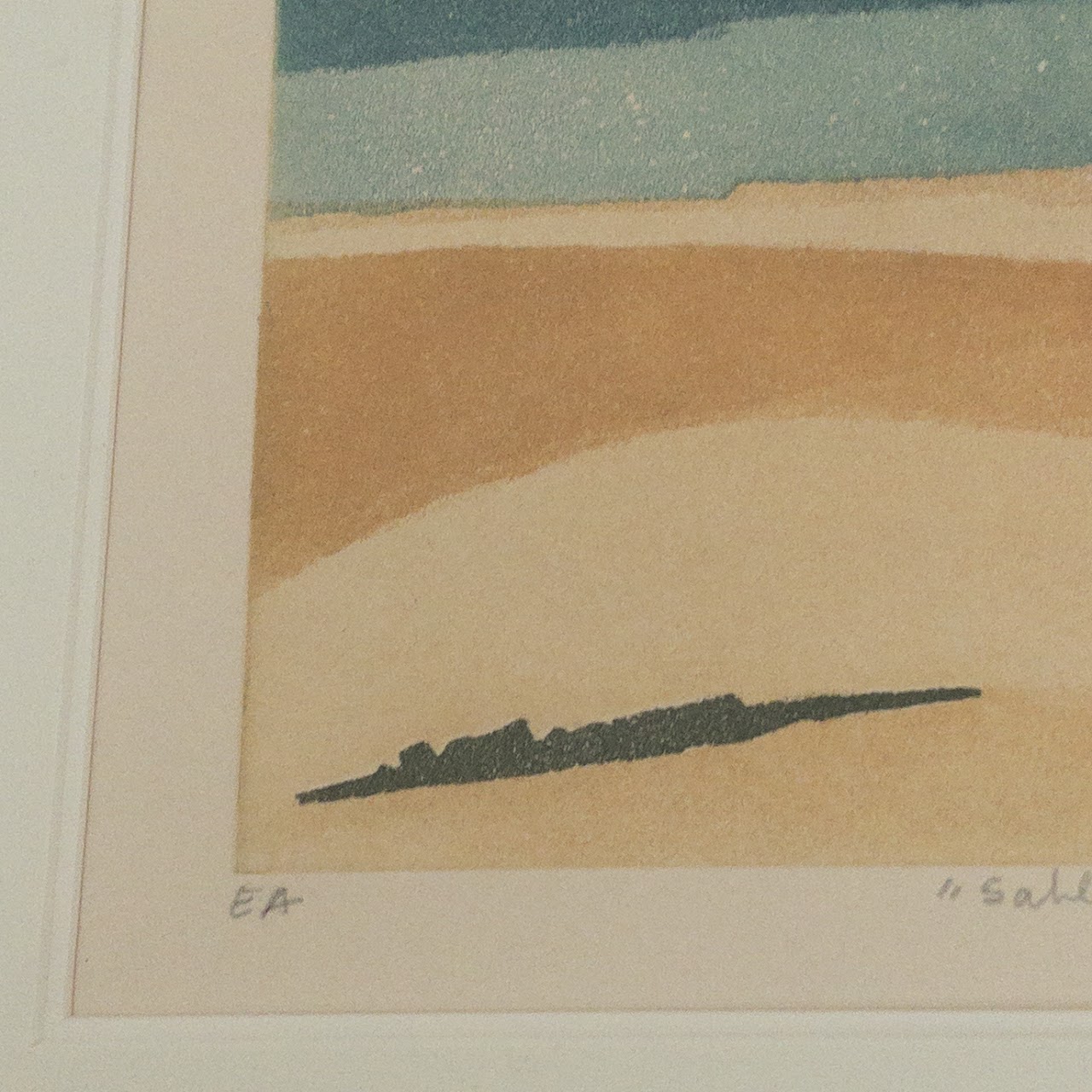 Gaby Edrei 'Sable' Signed Landscape Aquatint Etching