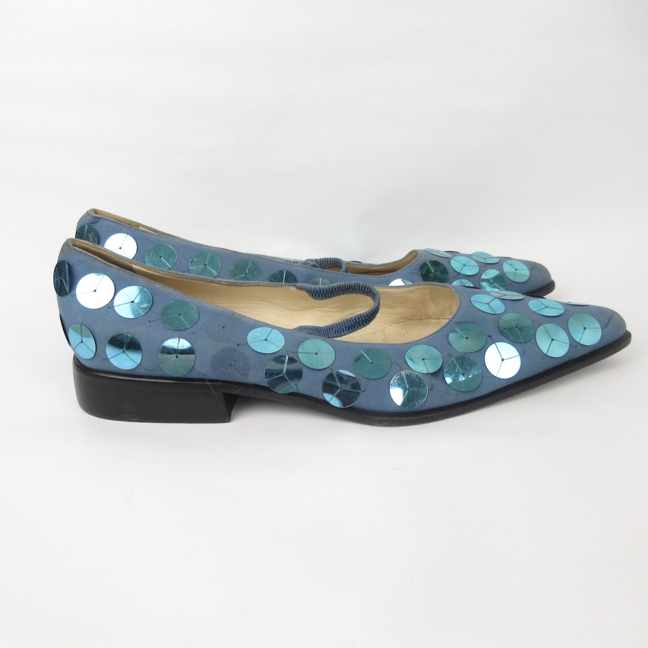 Miu Miu Blue Sequin Shoes